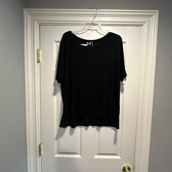 H By Bordeaux Knit Slouchy Top Oversized Minimalist Stretch Shirt NWT Medium - Picture 2 of 14